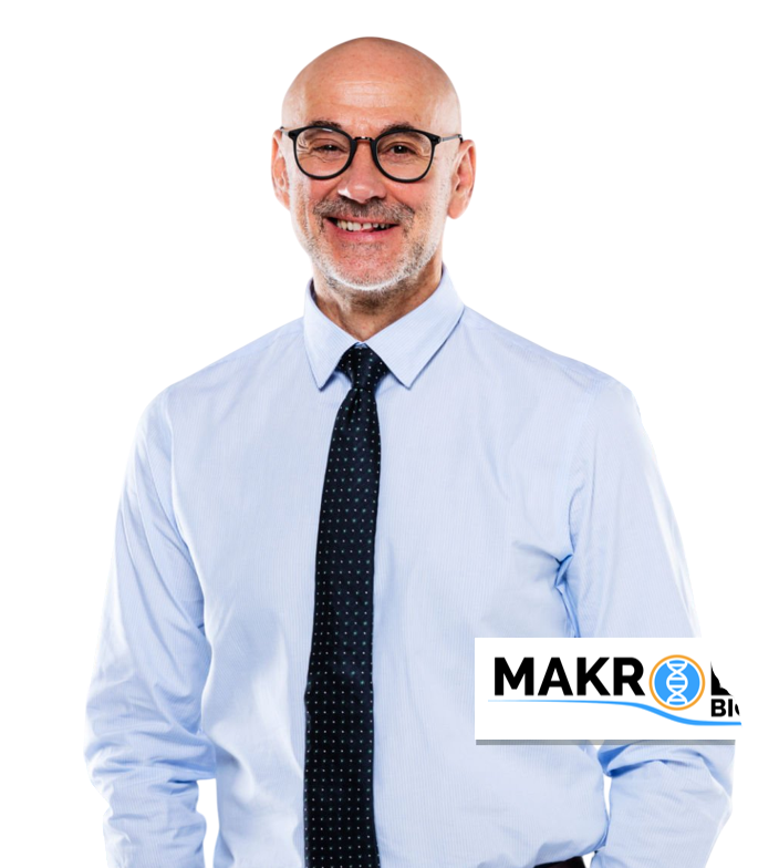 Makrolife Biotech 企业领导人与品牌形象展示,体现国际生物科技公司专业管理团队、创新健康产业战略及可信赖的全球化商业合作理念