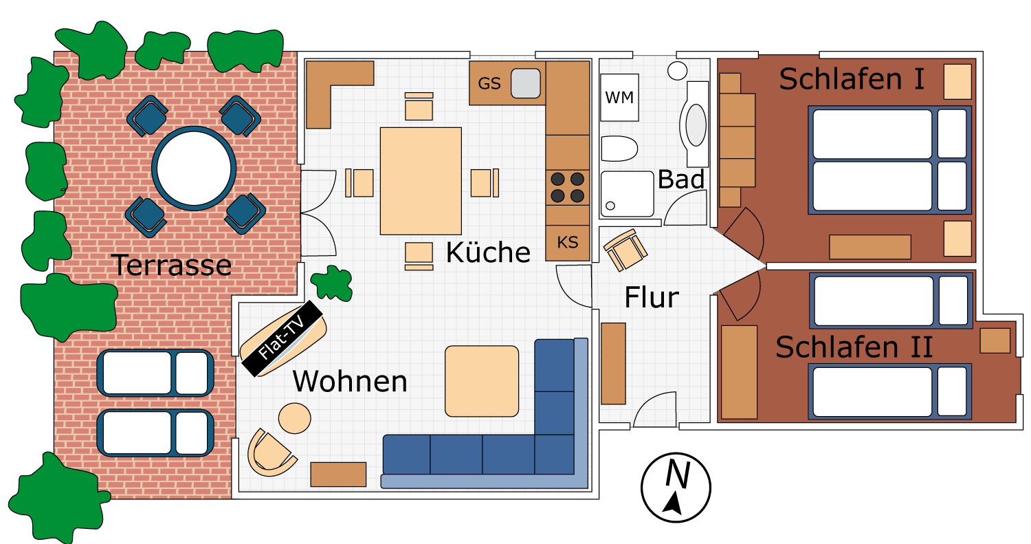 Grundriss der Wohnung Grundriss der Wohnung