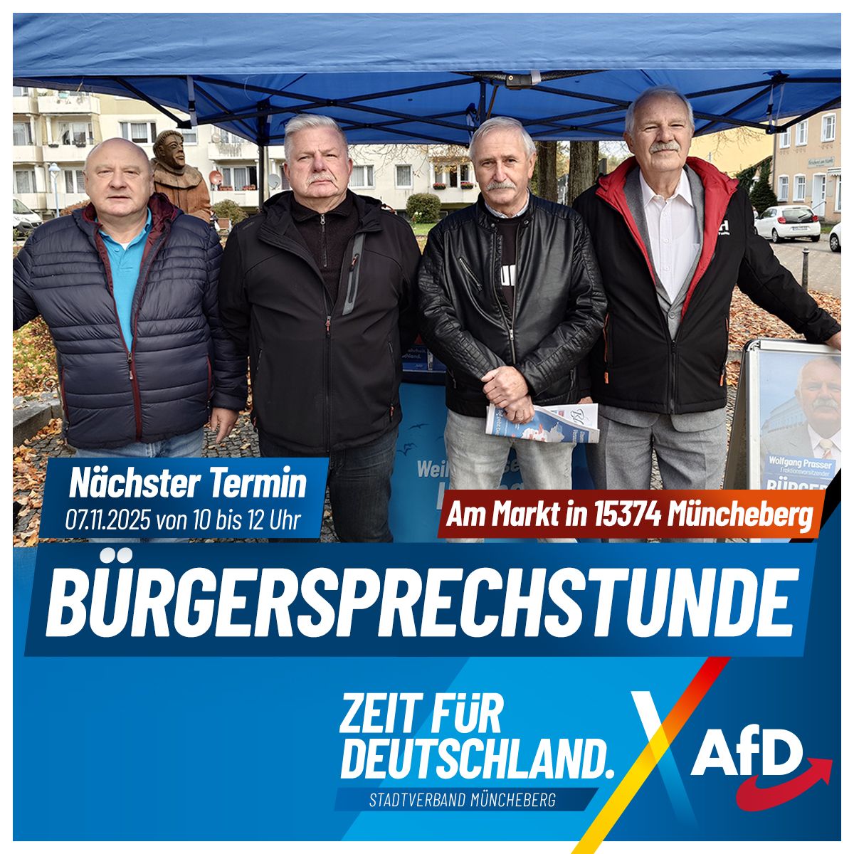 Die AfD-Fraktion in der SVV Müncheberg lädt alle interessierten Bürger ein zur Bürgersprechstunde