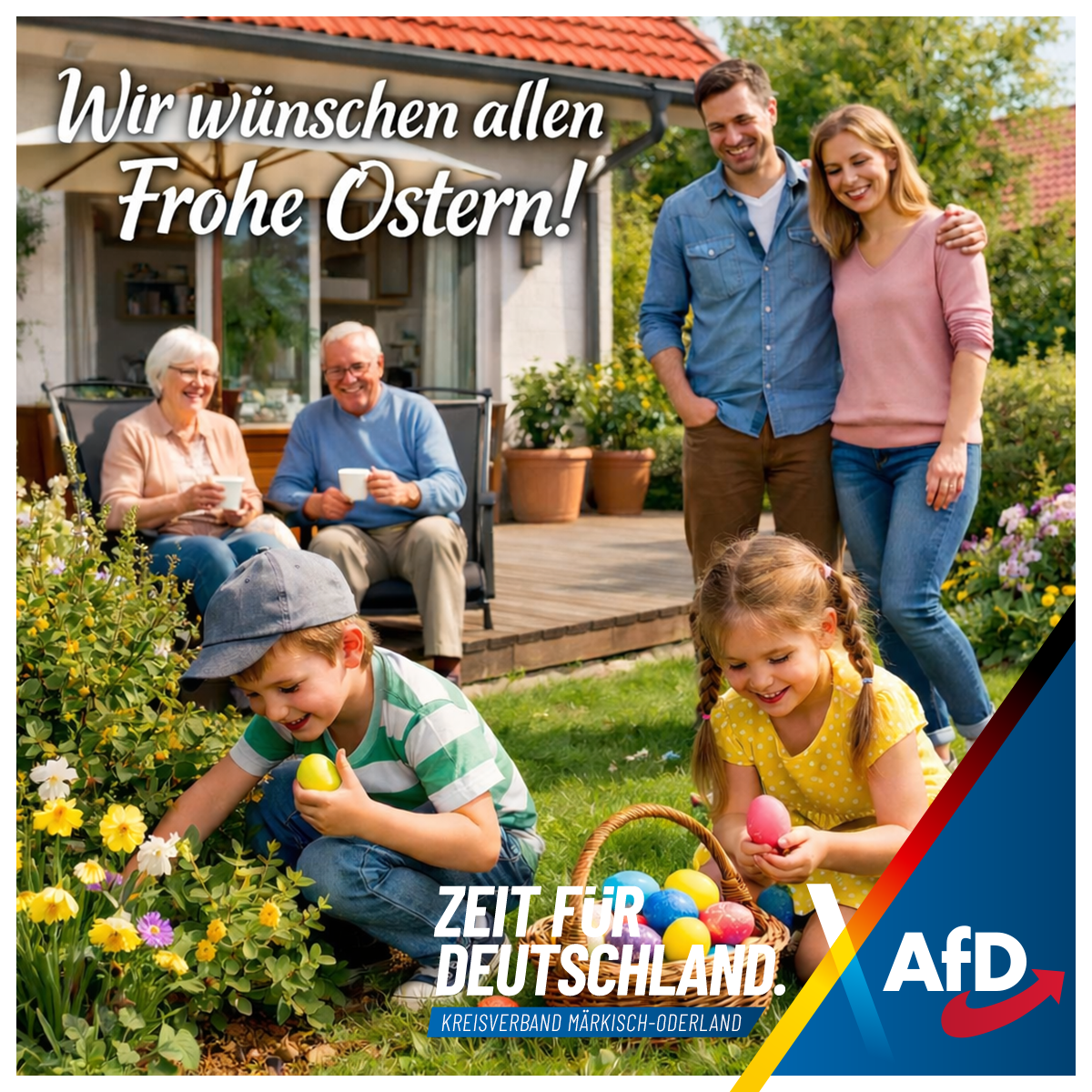 Wir wünschen Ihnen und Ihren Familienangehörigen ein frohes und friedliches Osterfest.