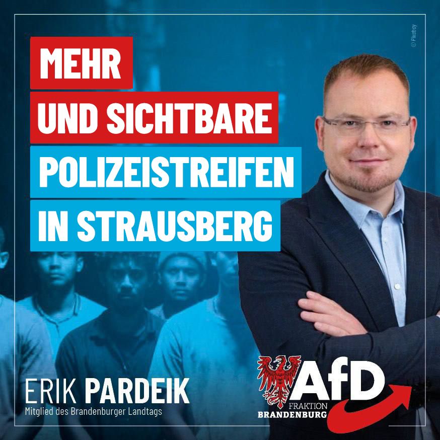Mehr sichtbare Polizeistreifen in Strausberg, zusätzliche zivile Einsatzkräfte an den Schwerpunkten.