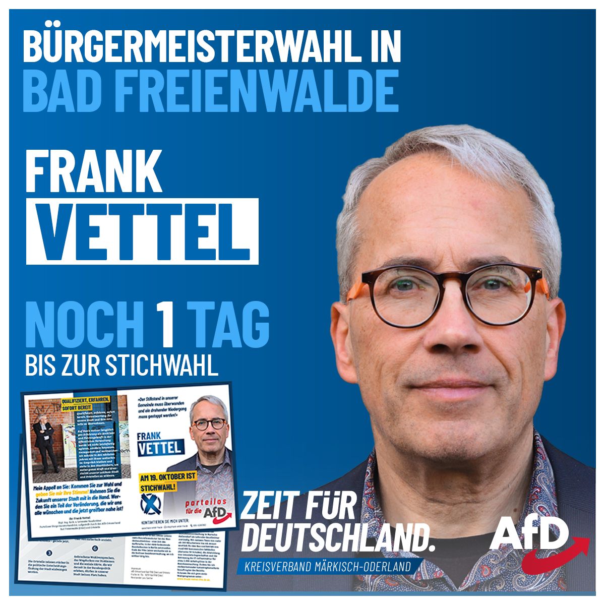 Stichwahl um das Bürgermeisteramt in Bad Freienwalde am 19. Oktober
