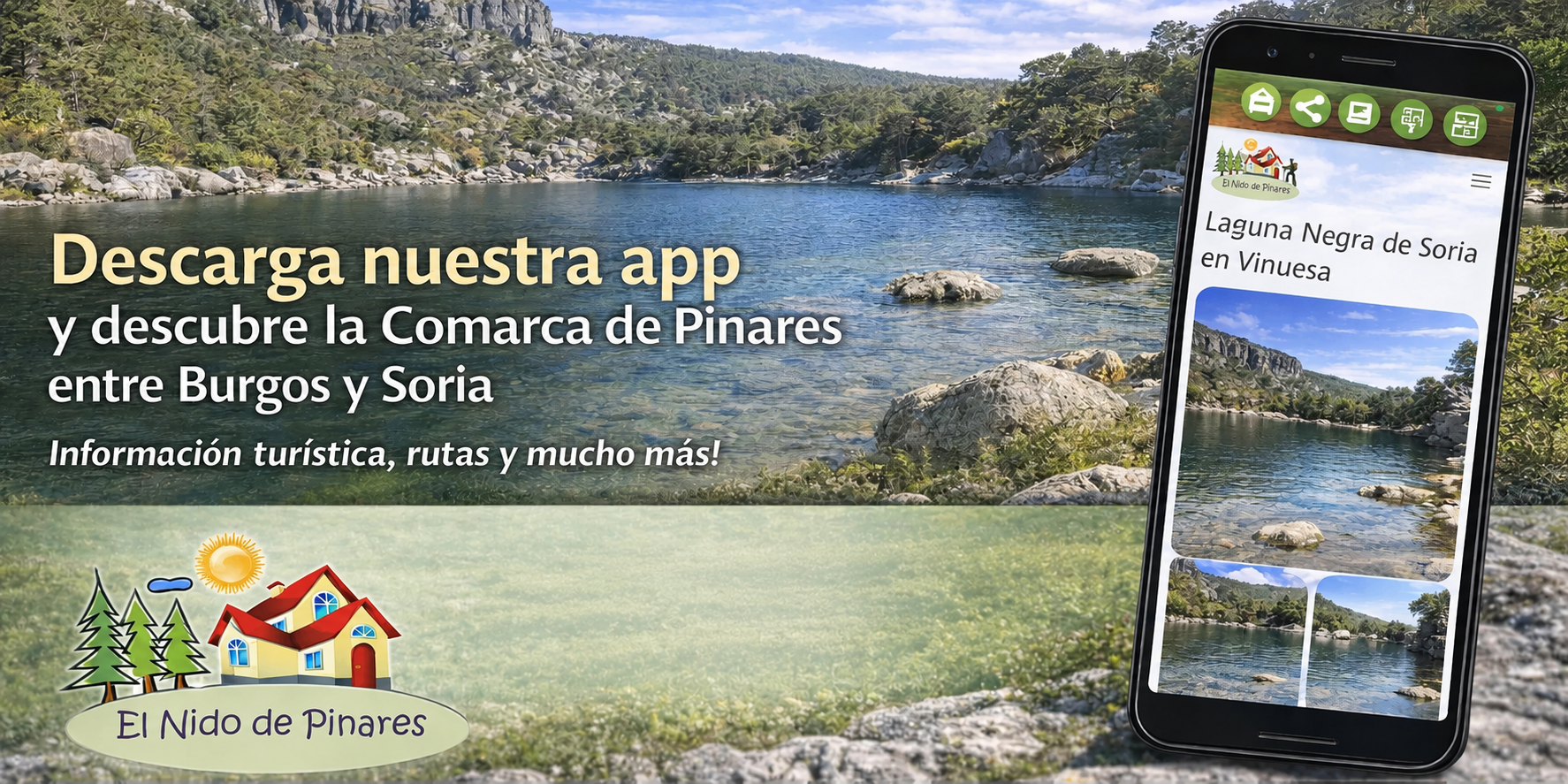 Instale nuestra app exclusiva con información sobre rutas y lugares que visitar