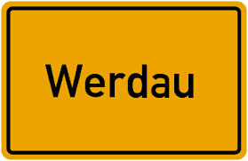 Ortsschild von Werdau