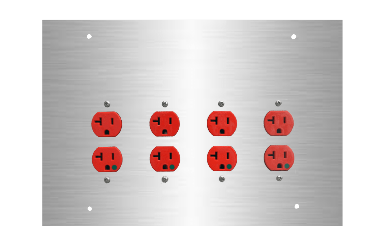 4 Duplex Receptacle Panel