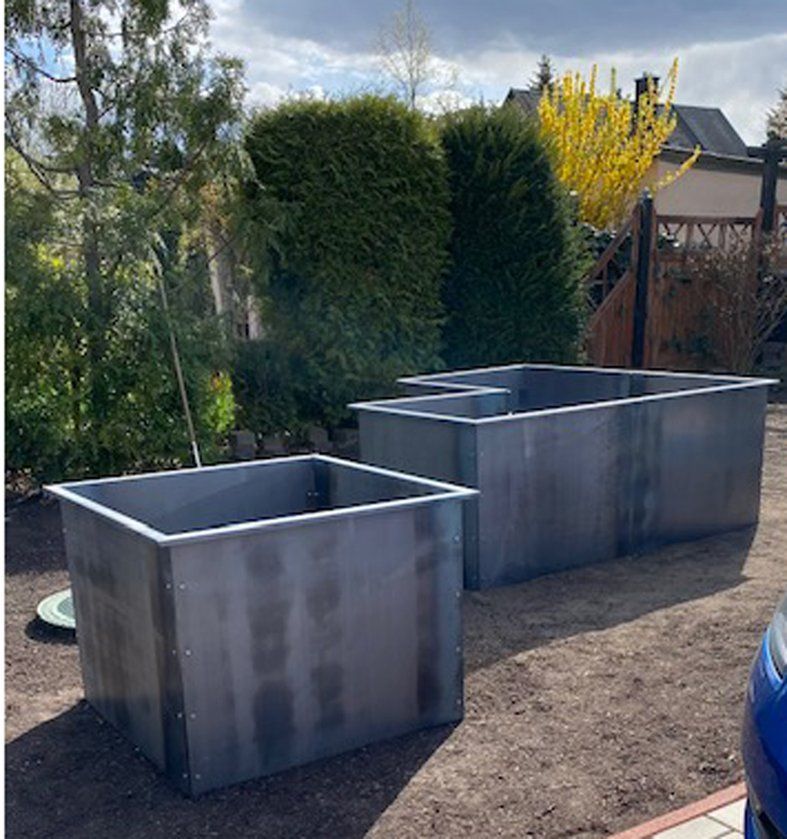 TERENO, Hochbeet aus Stahl, Metall Hochbeet, modulares Hochbeet