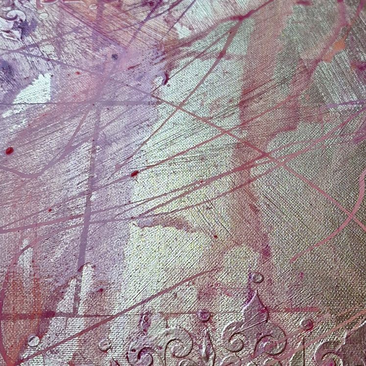 Struktur, Acryl, Blattmetall
40x100, 2025