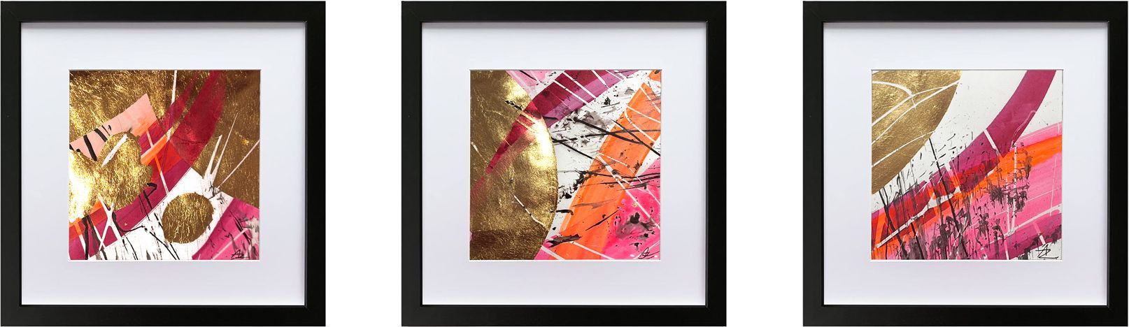 VERKAUFT Acryl, Tusche und Blattmetall - VERKAUFT