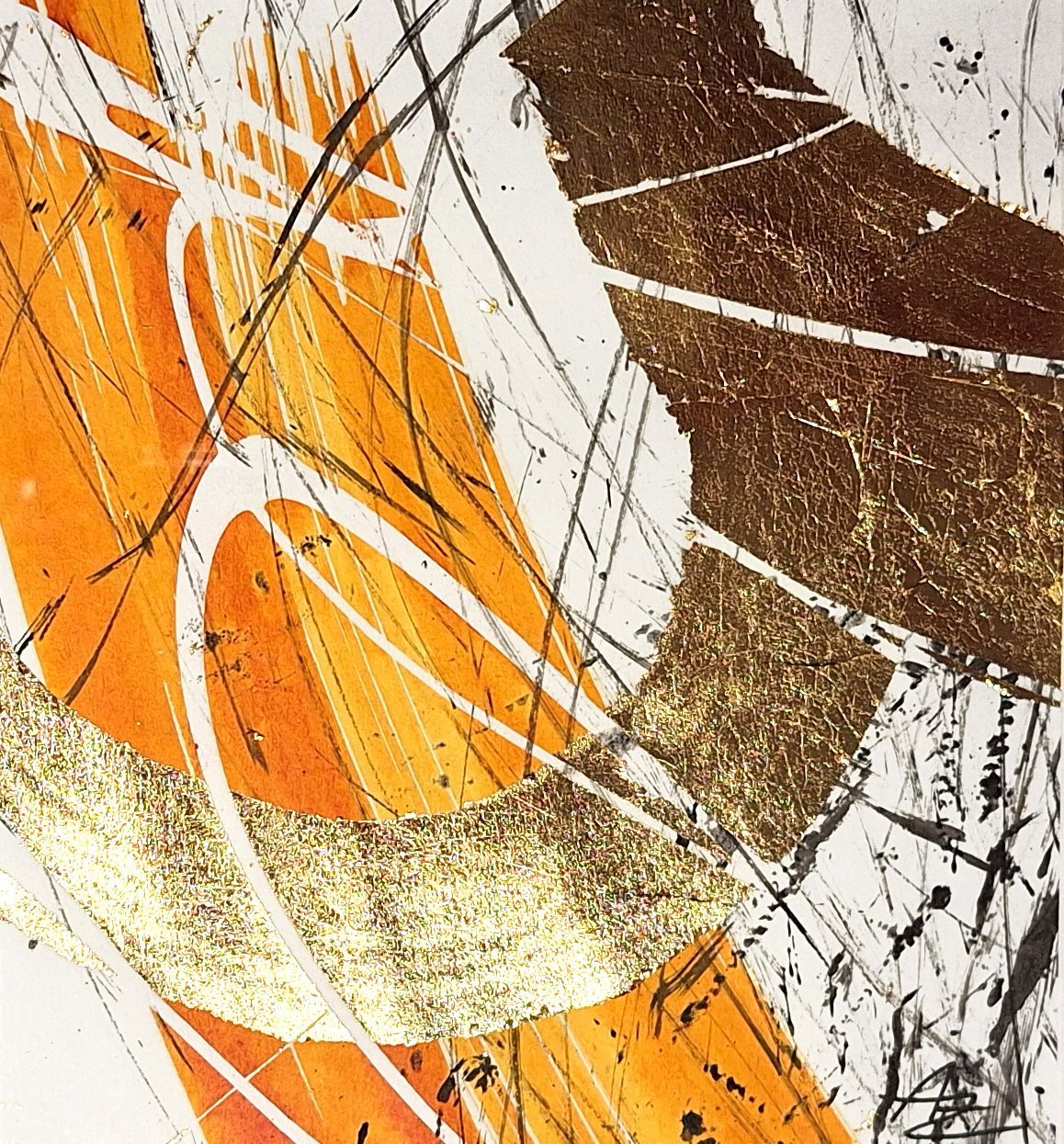 Aquarell, Tusche, Blattmetall