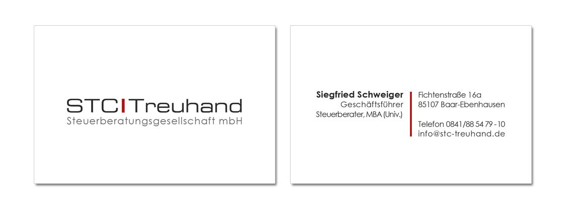 Visitenkarten gestalten - STC Treuhand Steuerberatungsgesellschaft GmbH Visitenkarten gestalten Ingolstadt - STC Treuhand Steuerberatungsgesellschaft GmbH