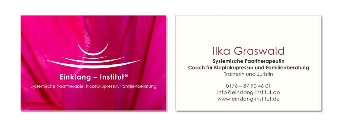 Visitenkarten gestalten - Einklang – Institut® Visitenkarten gestalten Ingolstadt - Einklang – Institut®