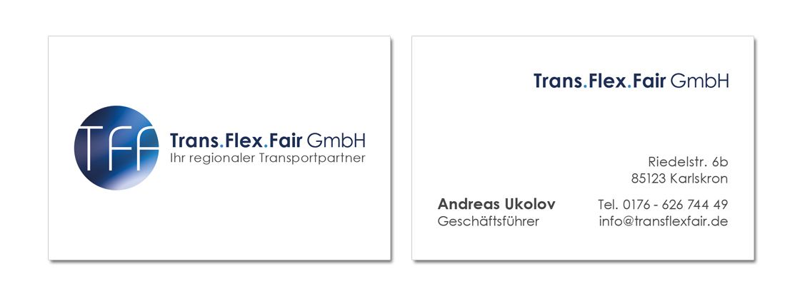 Visitenkarten gestalten - Trans.Flex.Fair GmbH Visitenkarten gestalten Ingolstadt - Trans.Flex.Fair GmbH