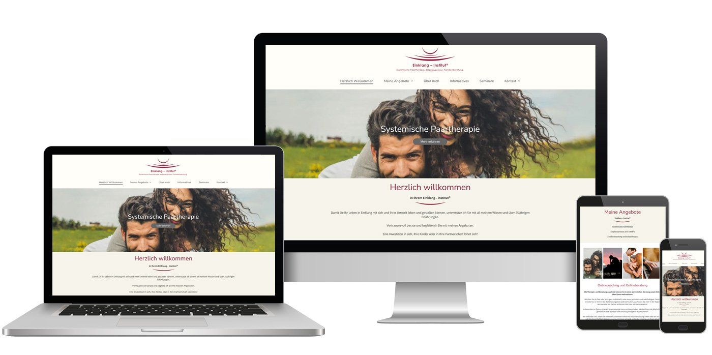 Webseitengestaltung - Ilka Graswald - Einklang – Institut® Ilka Graswald - Einklang – Institut®
Webdesign in Ingolstadt