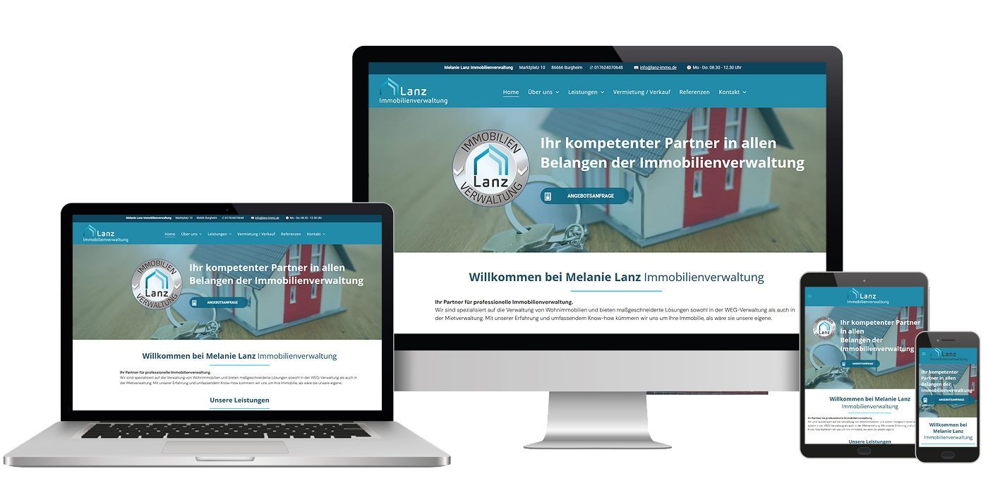 Webseitengestaltung - Melanie Lanz Immobilienverwaltung Melanie Lanz Immobilienverwaltung