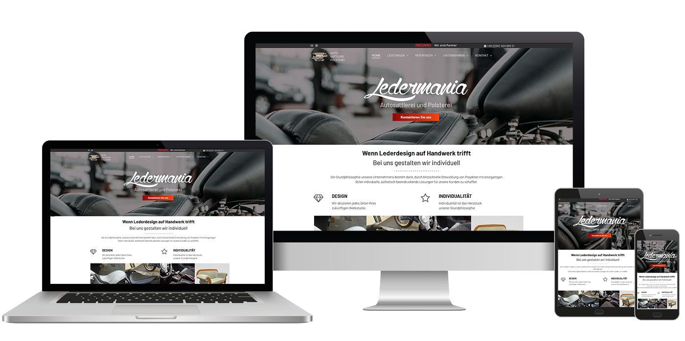 LEDERMANIA Autosattlerei und Polsterei LEDERMANIA Autosattlerei und Polsterei. Webdesign in Ingolstadt