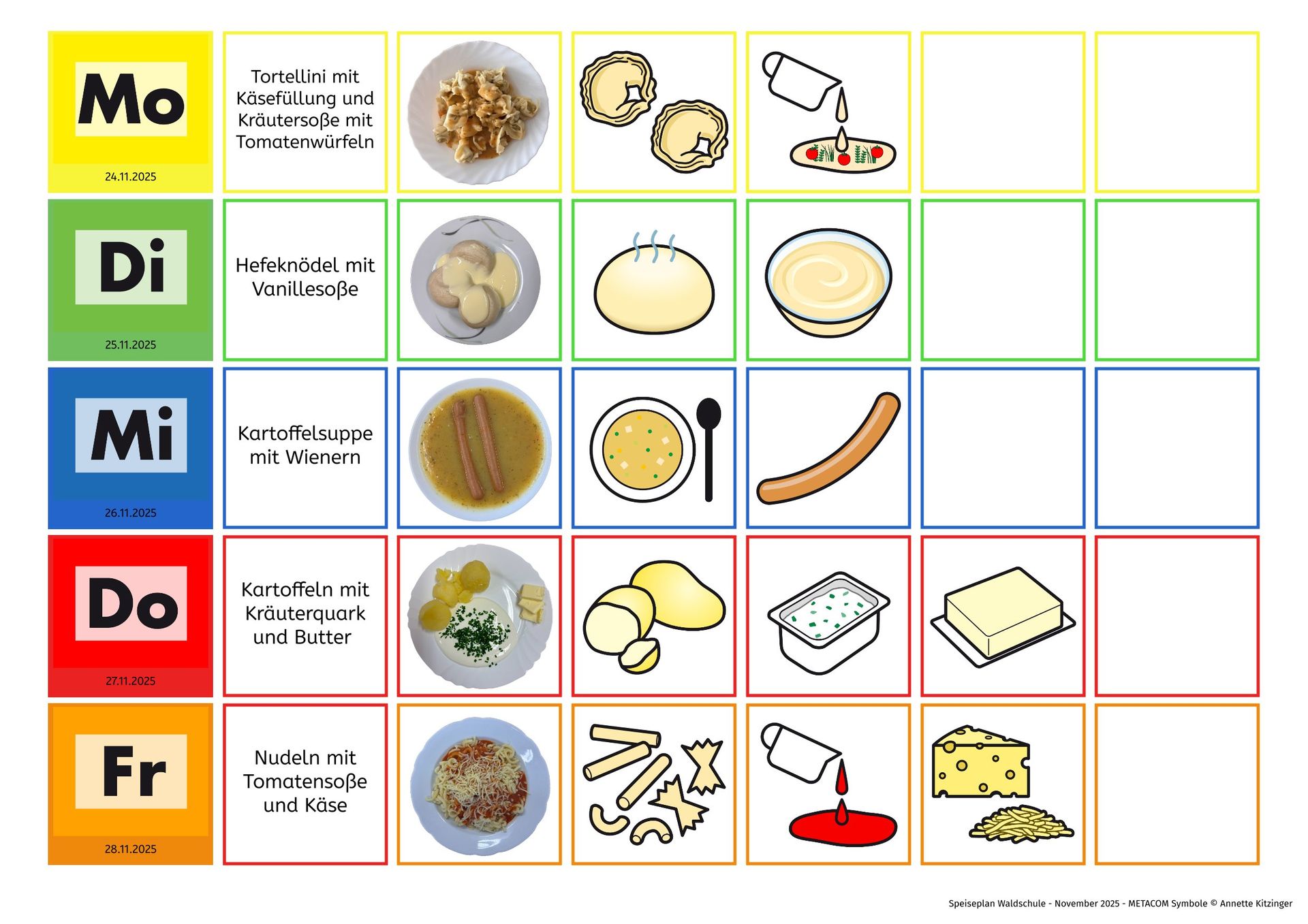 Speiseplan vom 24.11.-28.11.25