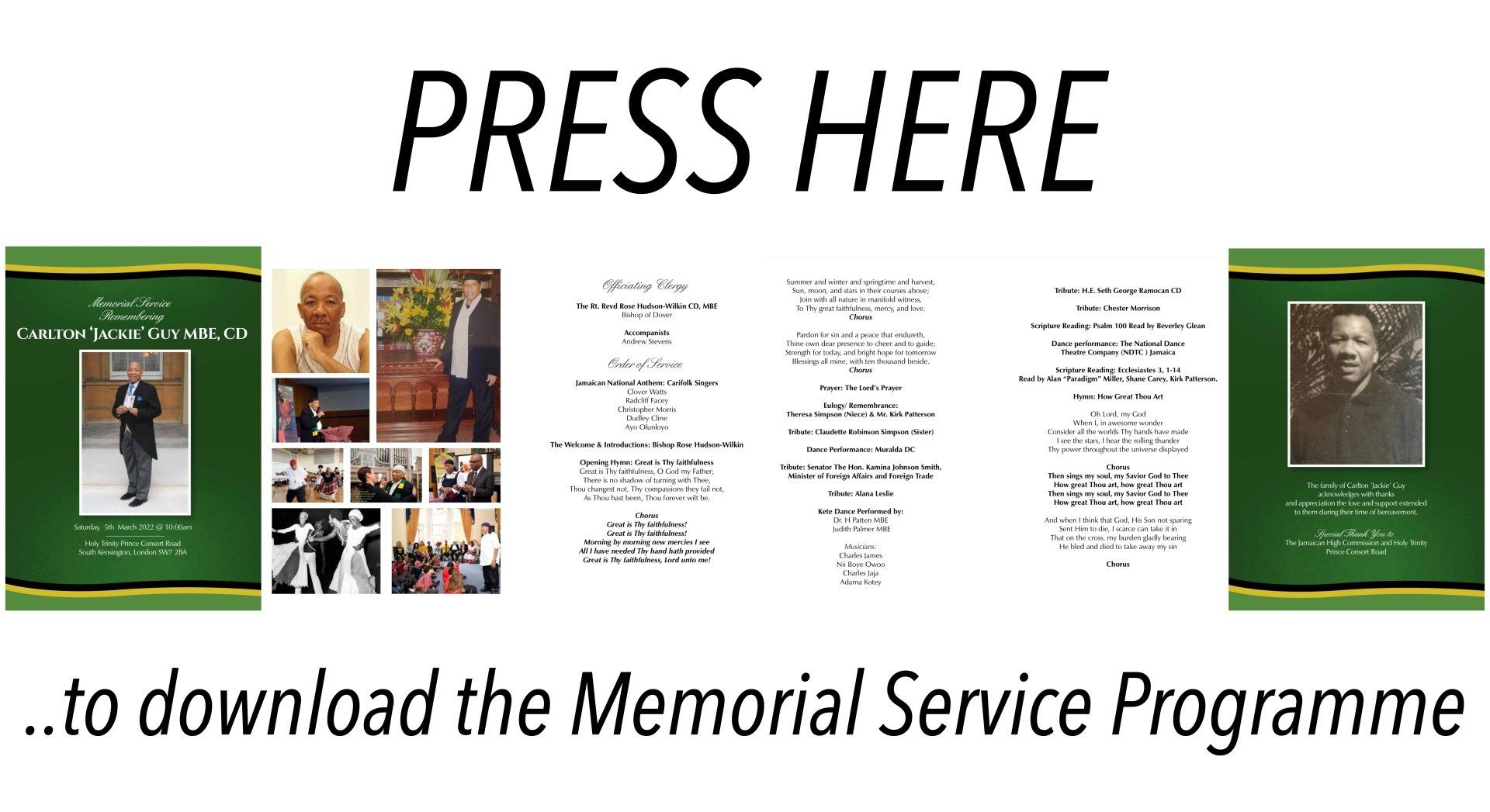 Carlton Guy Order of Service