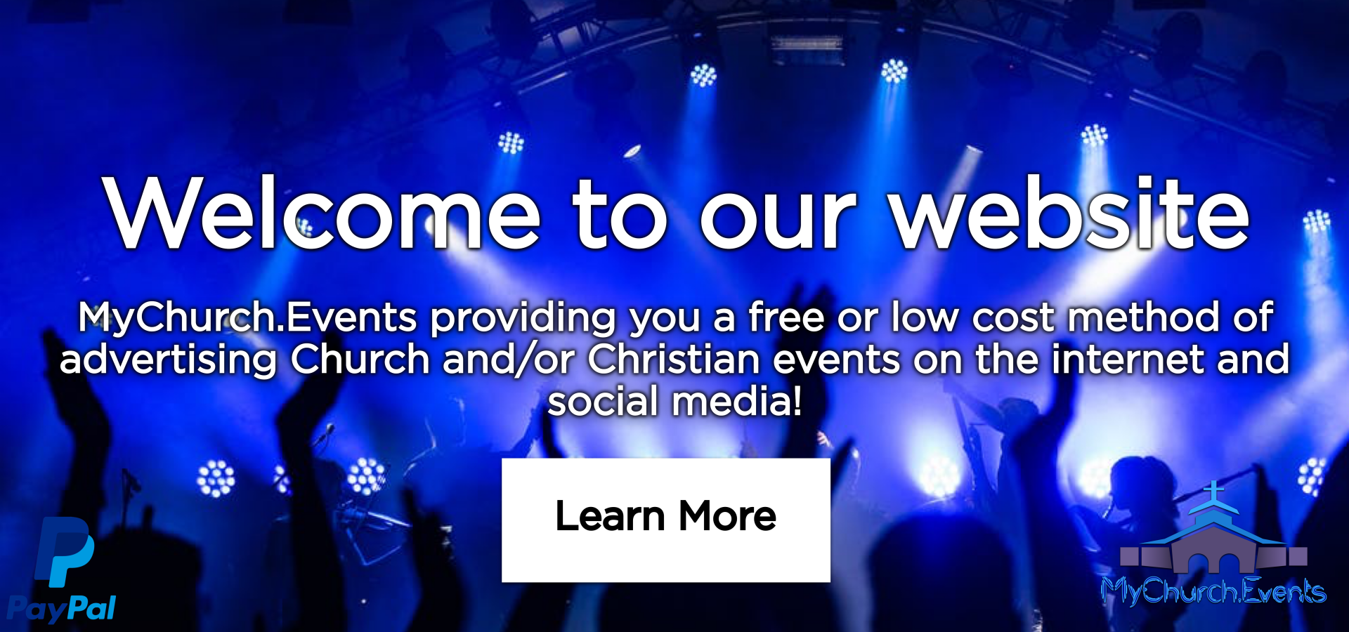 MyChurch.Events - Welcome to our website banner