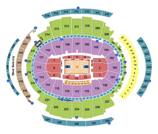 Tickets New York Knicks - Madison Square Garden Sitzplan
