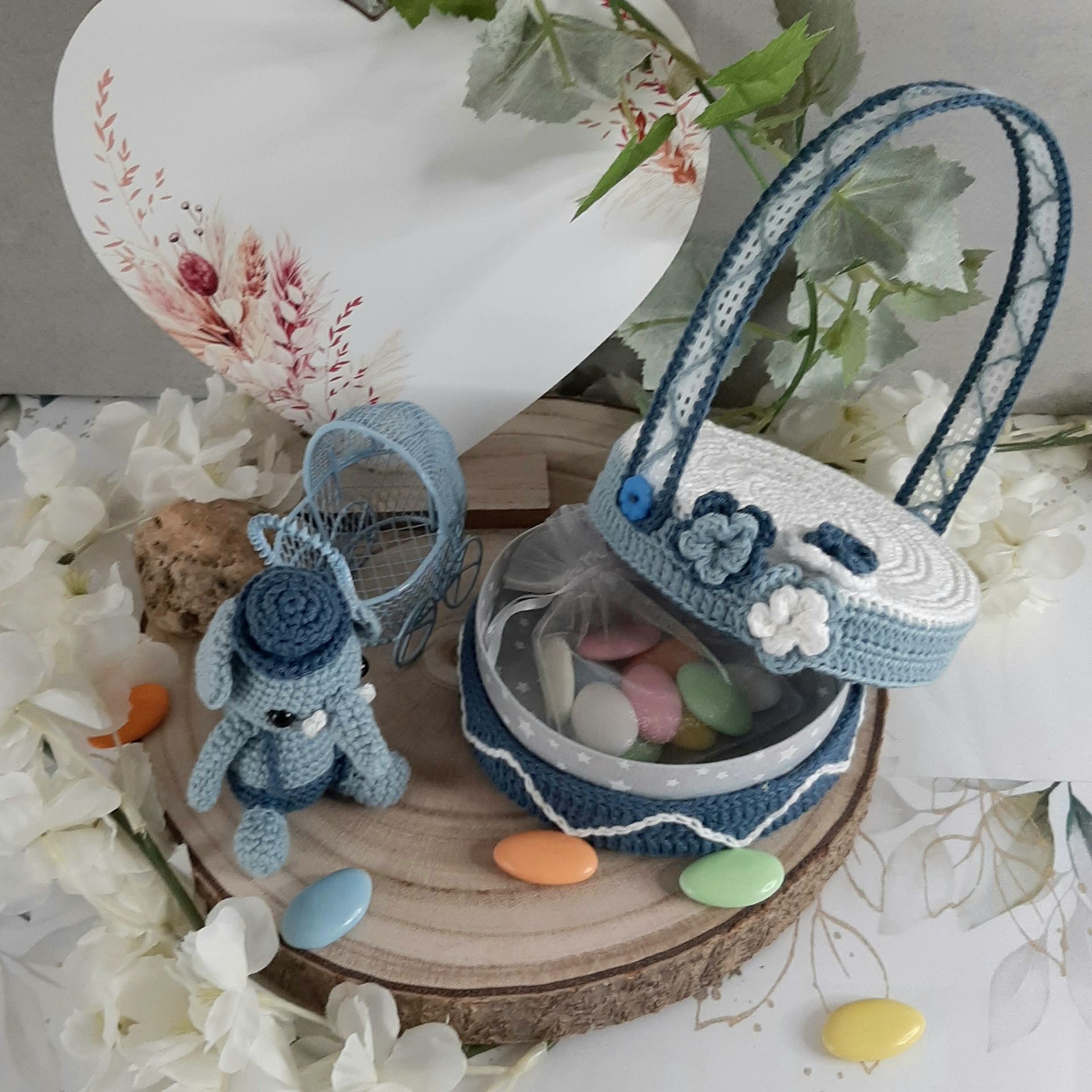 Boite naissance elephant bleu artisanale, coffret naissance pour garçon, boite souvenir naissance bleue, boite baptême garçon bleue miniature éléphant, coffret naissance ou baptême, boite dragées bleue