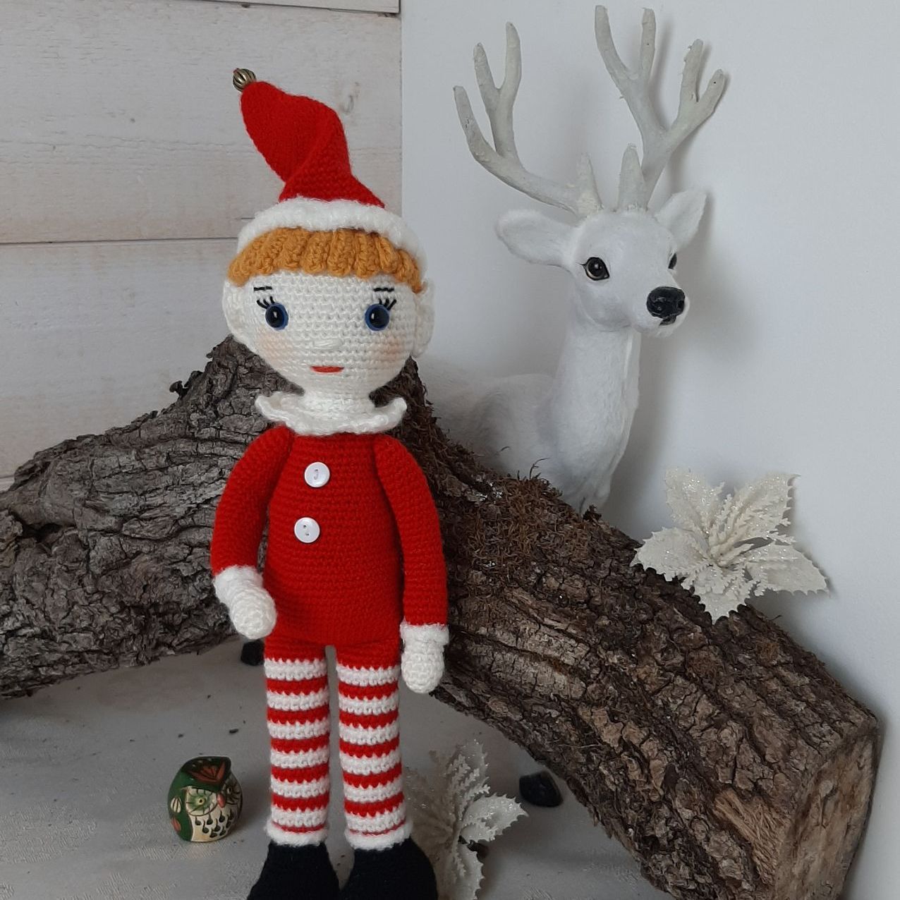 Lulu Lutin du père noël tunique rouge