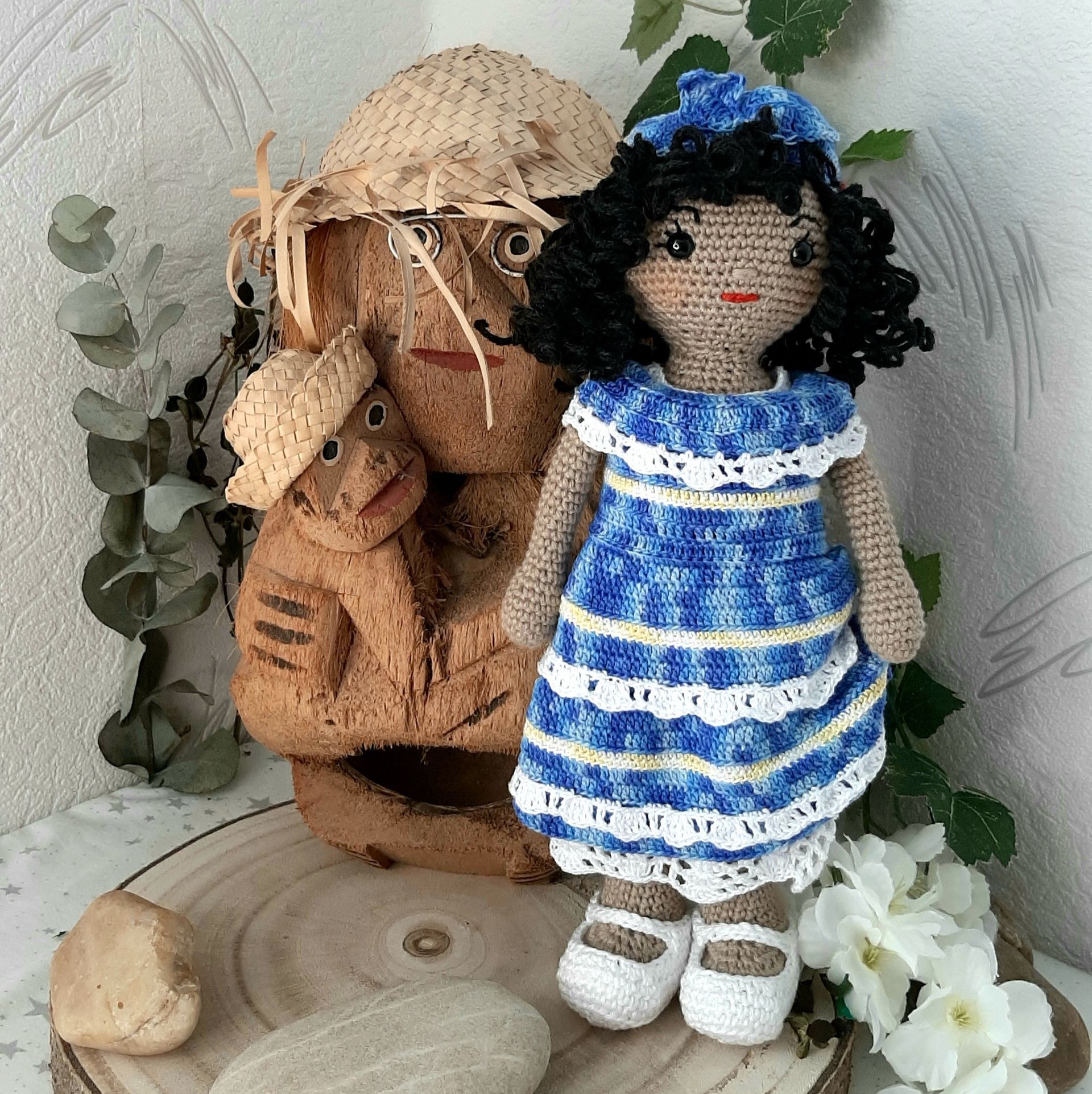 Tissia l'antillaise Poupée antillaise au crochet