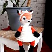 Renarde articulée bi color