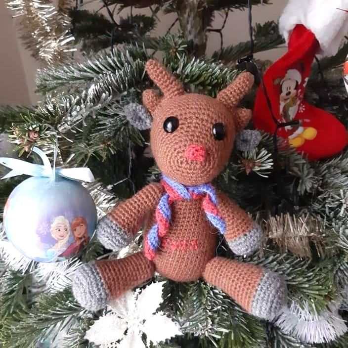 Amigurumis, renne de noël, animaux de la foret, décor de Noel