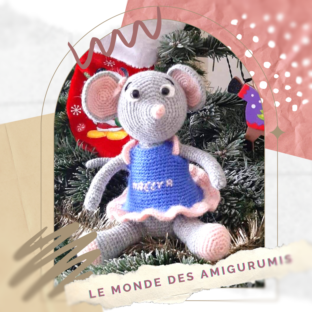 Amigurumis sourie prénom Naëlya création Chouettes ArtDec