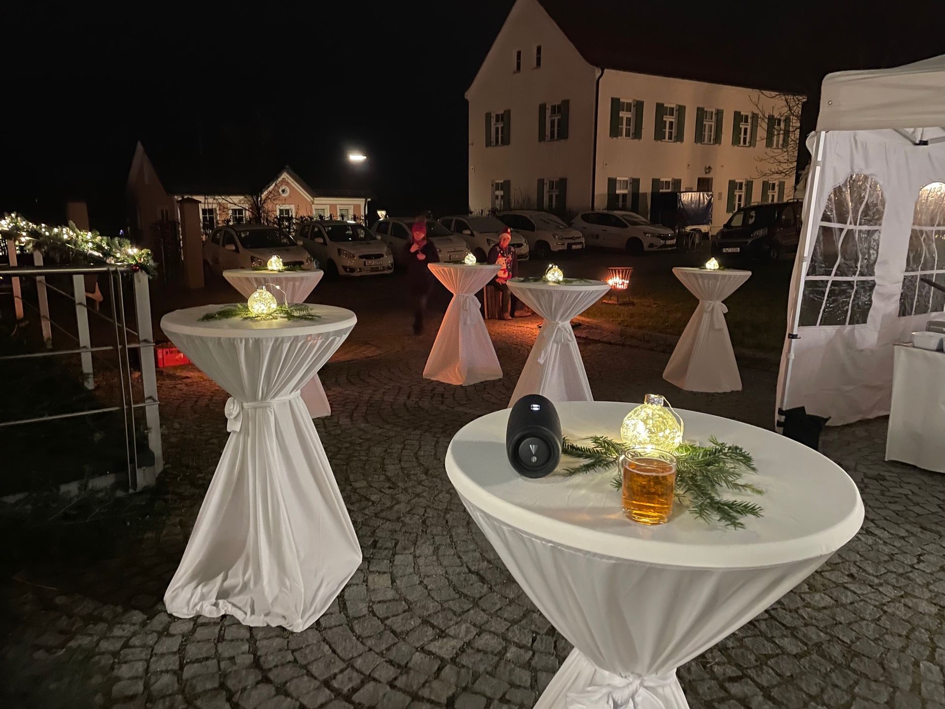 Bild von der stimmungsvollen Weihnachtsfeier der Sozialstation Bobingen