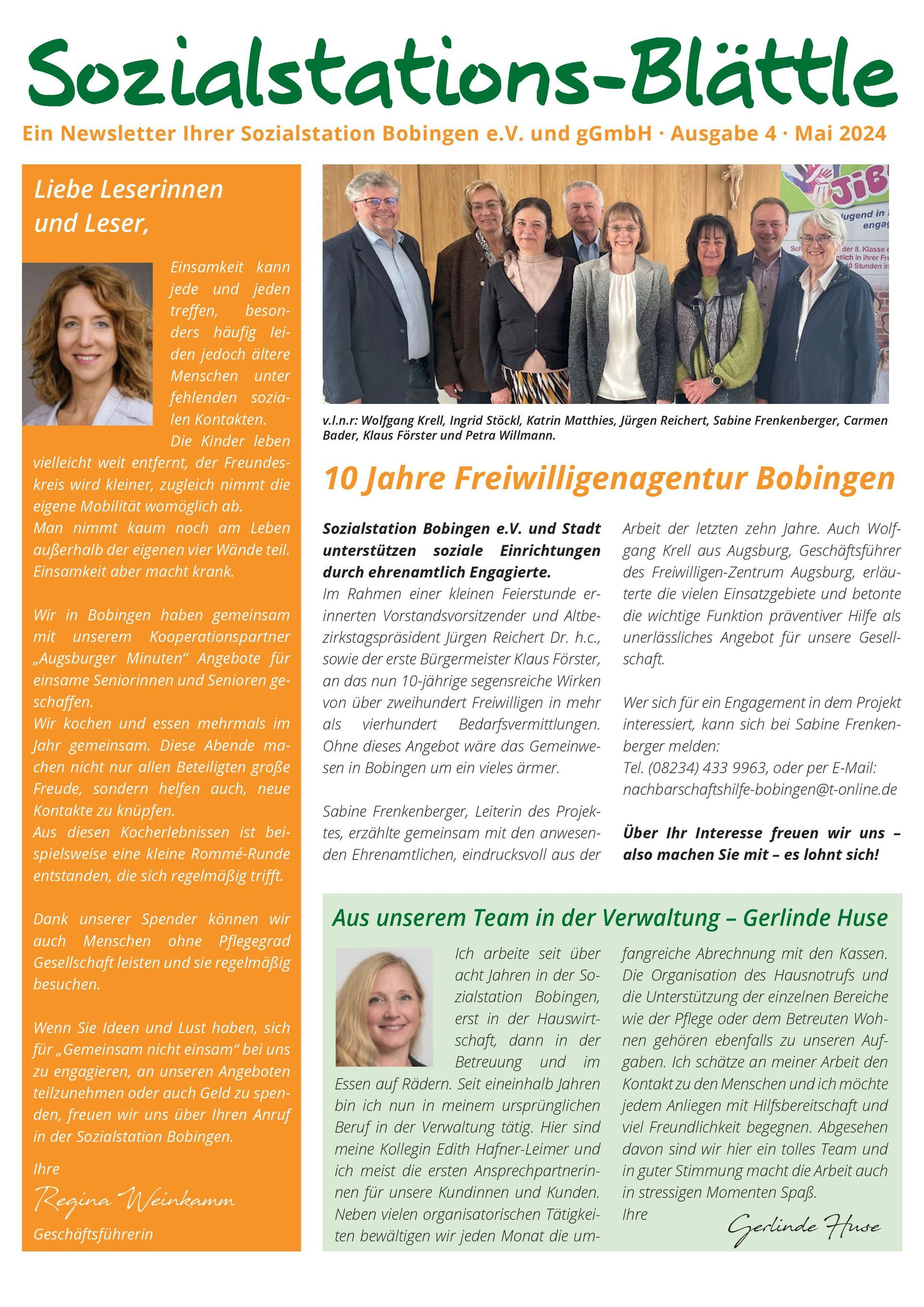 Bild Sozialstations-Blättle