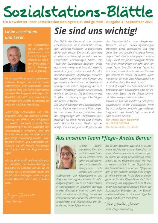 Bild Sozialstations-Blättle