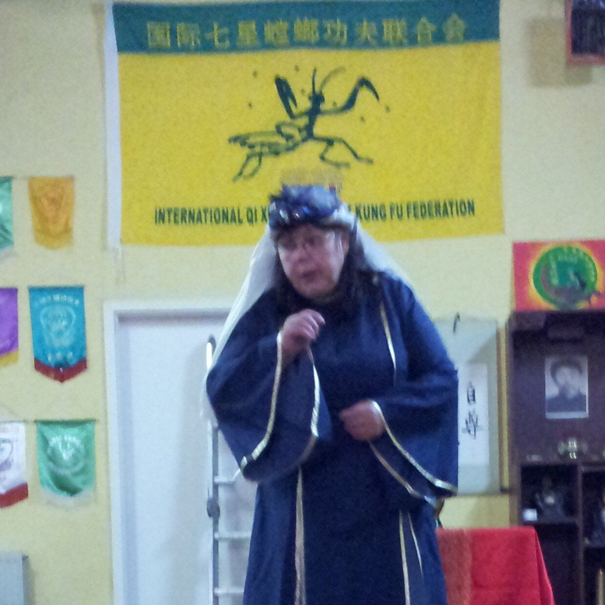 Foto: Auftritt in der Kung-Fu Schule Bulamei; Foto ©Britta Ogasahara