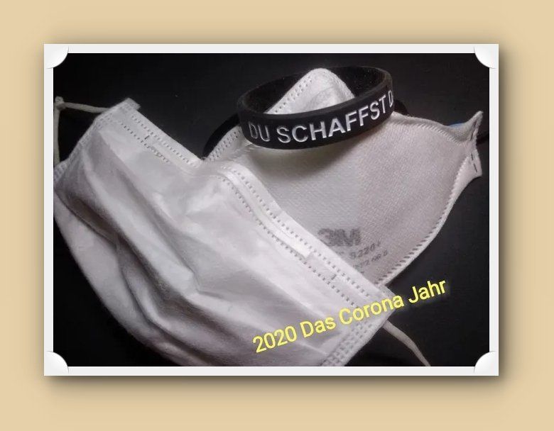2 Masken zum Schutz vor Corona, Armband mit Inschrift, Du schaffst das, Foto ©Britta Ogasahara