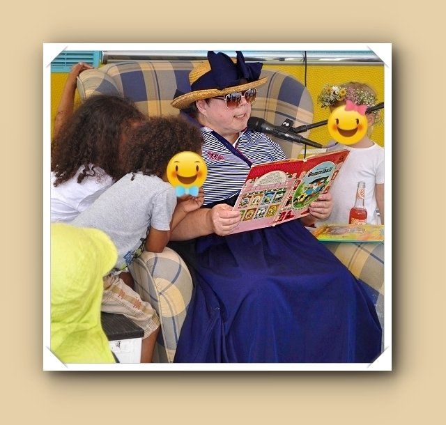 Foto: Lesebotschafterin für die Bremer Leselust; Foto© Wolfgang Winne, Fotobearbeitung ©Britta Ogasahara