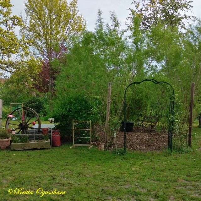 romantische Ecken im Garten, hier eine lebendige Laube