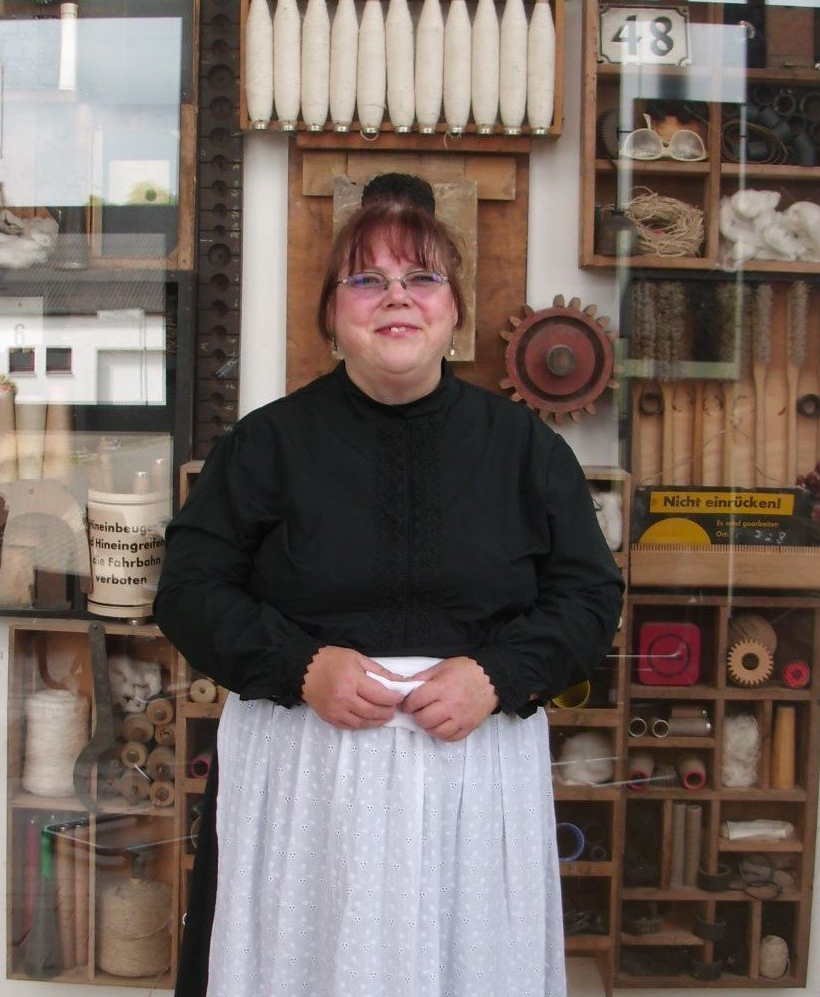 Selfie der Henriette Petersen in der Nordwolle Delmenhorst; Foto ©Britta Ogasahara