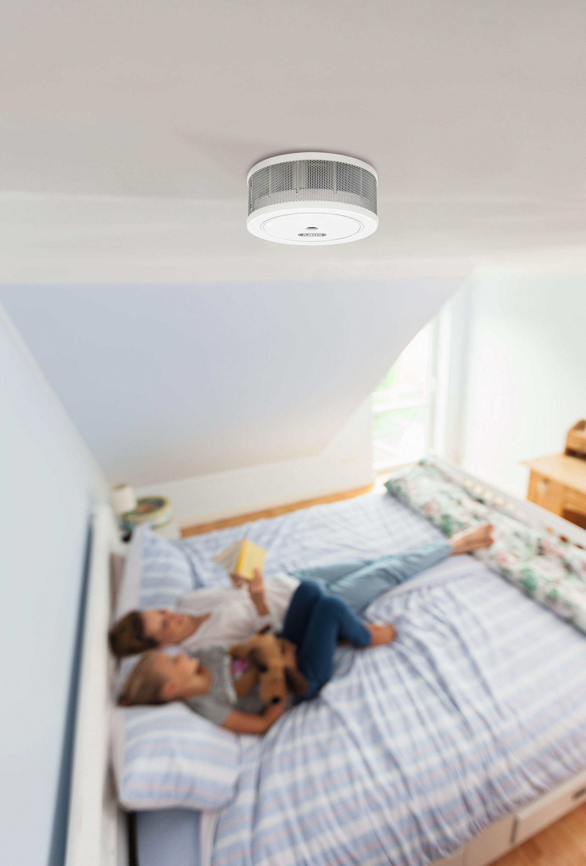 Schema der Sensorik eines Klasse C Rauchwarnmelders mit automatischer Verschmutzungserkennung.