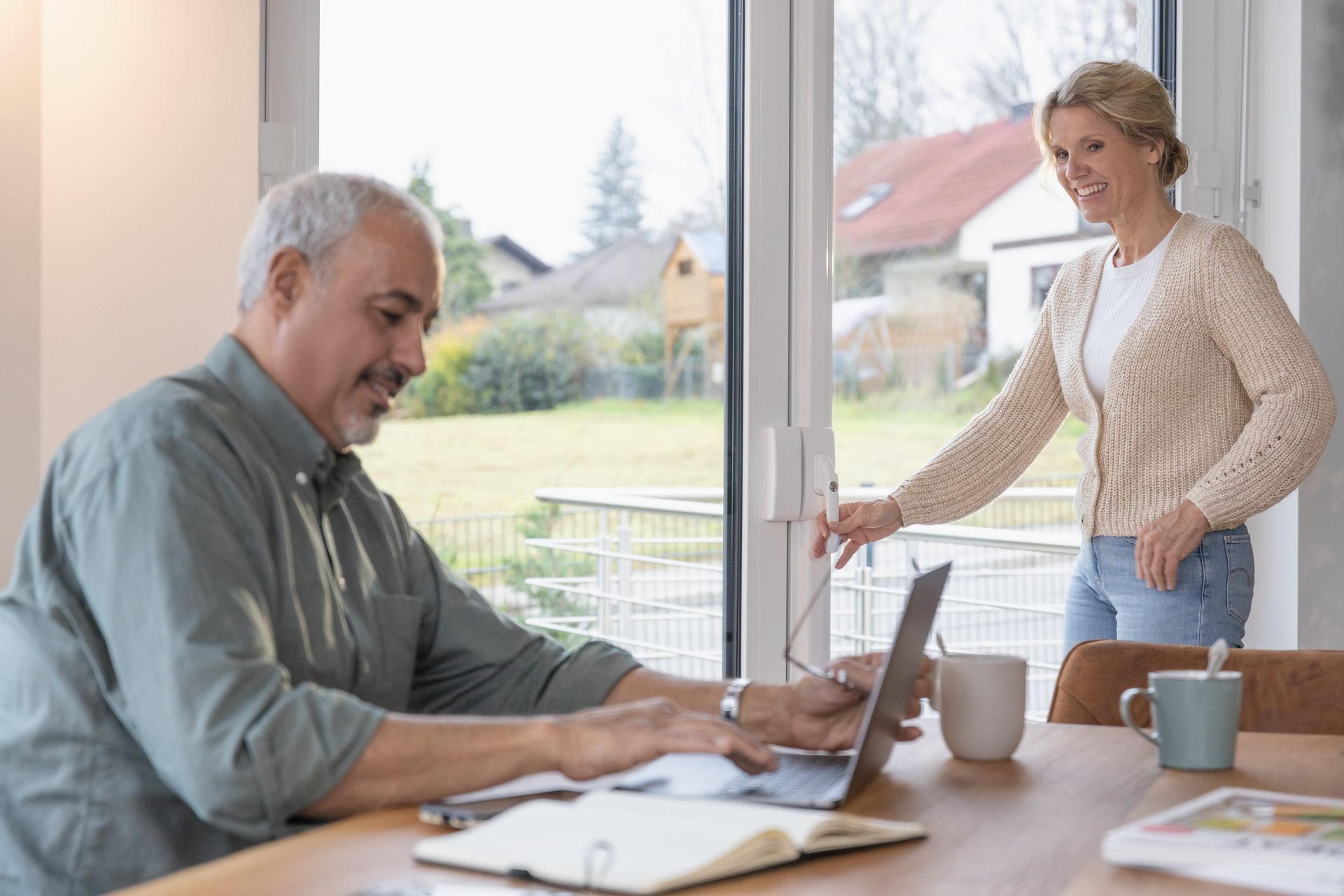 ABUS FOS 550 Stangenschloss montiert an einer Terrassentür in Bremen.