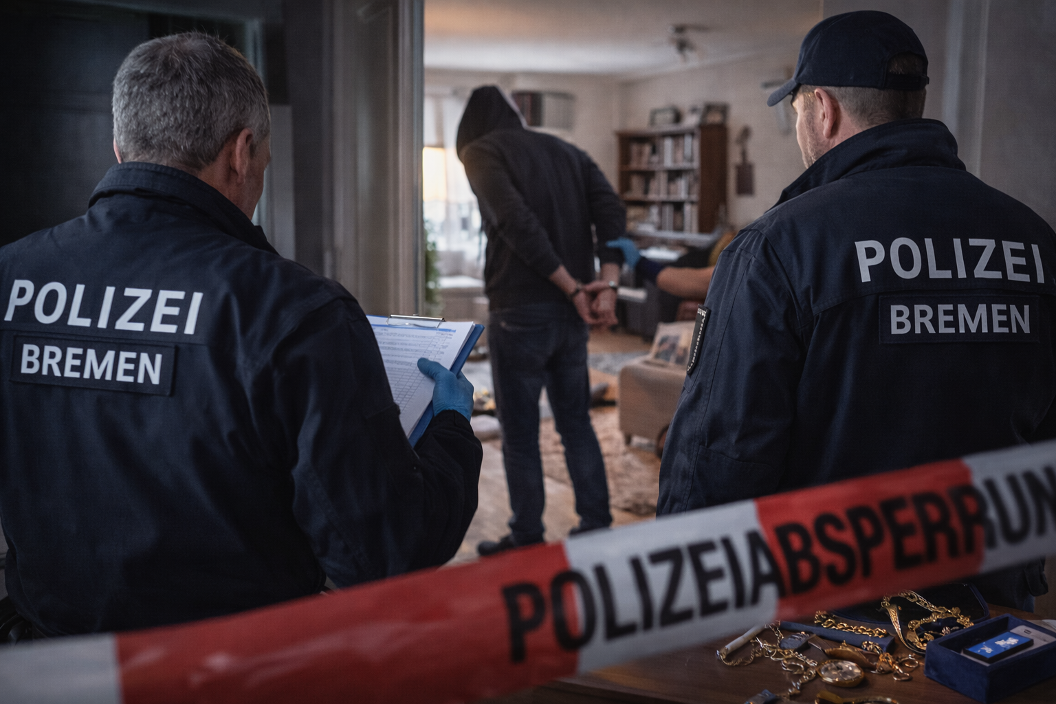 Polizeieinsatz nach einem Wohnungseinbruch in Bremen-Vegesack