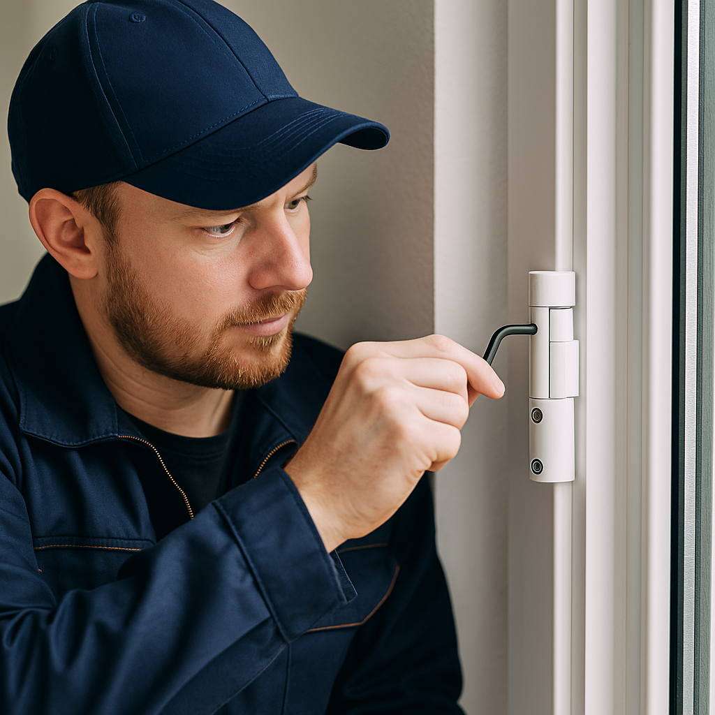 Wohnungstür in Achim wird für den Winter gewartet – Reinigung und Schmierung der Falle.