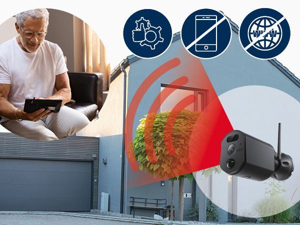 Kameraüberwachungssystem in einem Haus in Bremen mit optimierten Einstellungen.