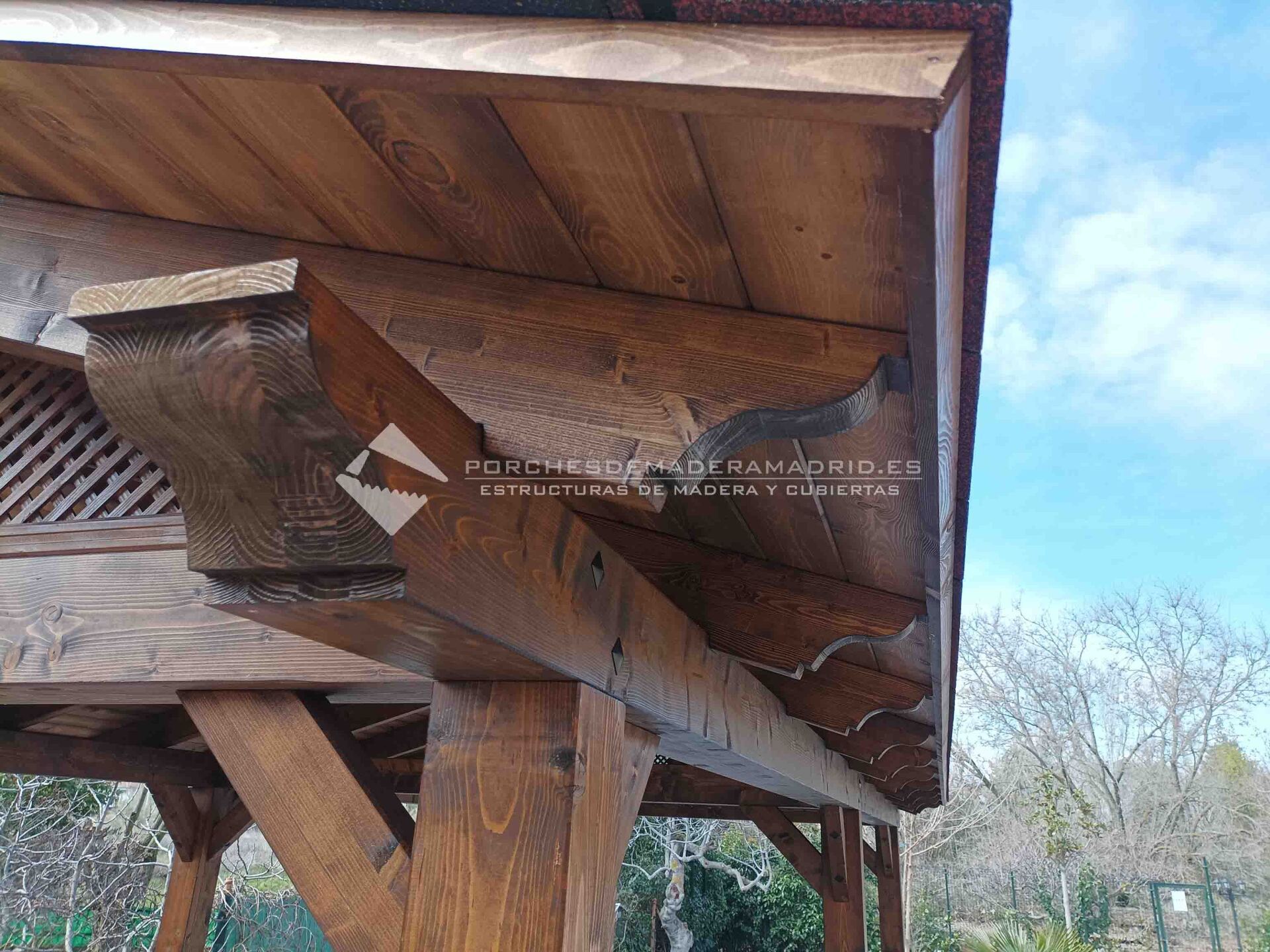 pecho paloma porches de madera