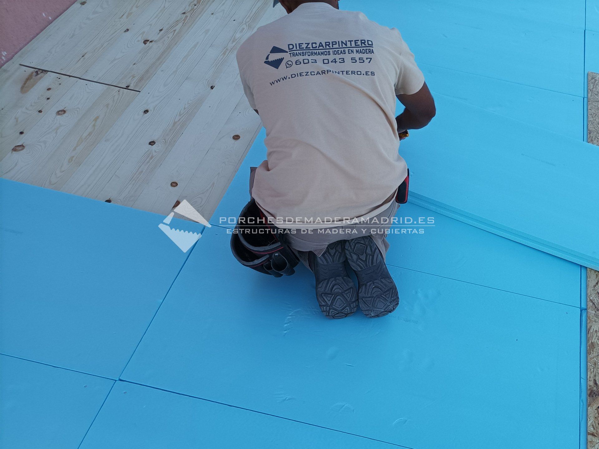 aislante para porches de madera