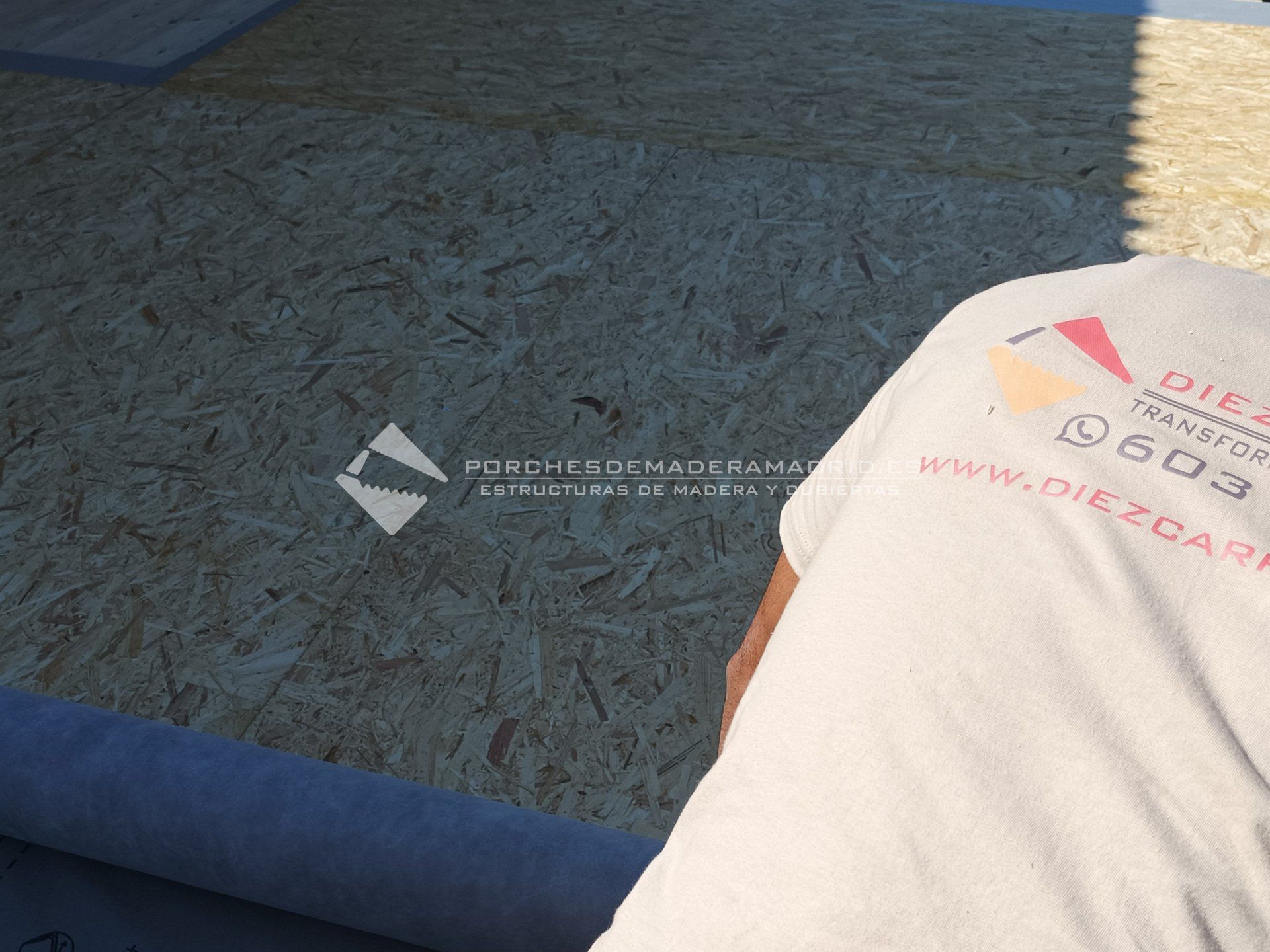 aislantes para porches de madera