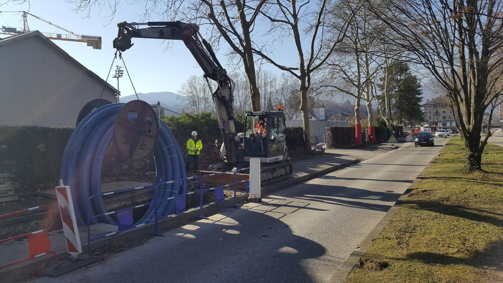 Réhabilitation de canalisation avec la machine d'éclatement à barre TERRA-HYDROCRACK HC600