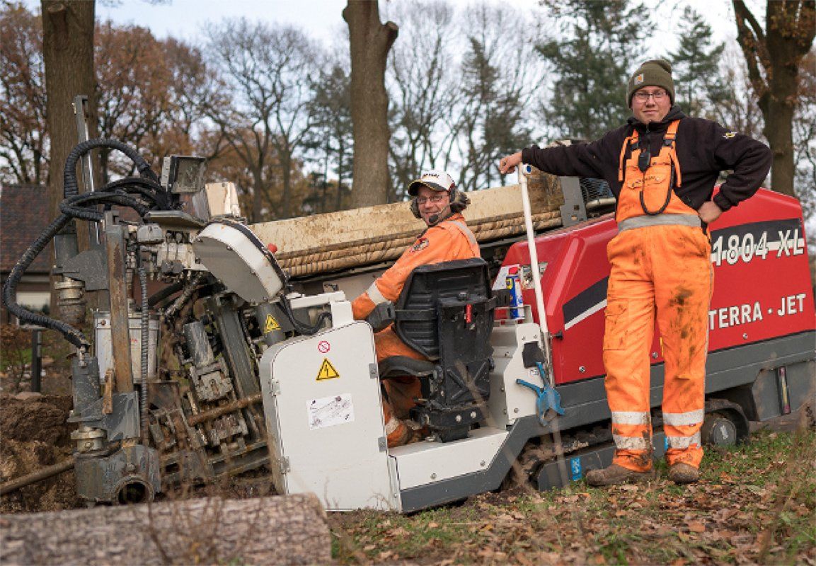 Forage horizontal dirigé HDD avec la Foreuse Horizontale Dirigée HDD TERRA-JET DJ13