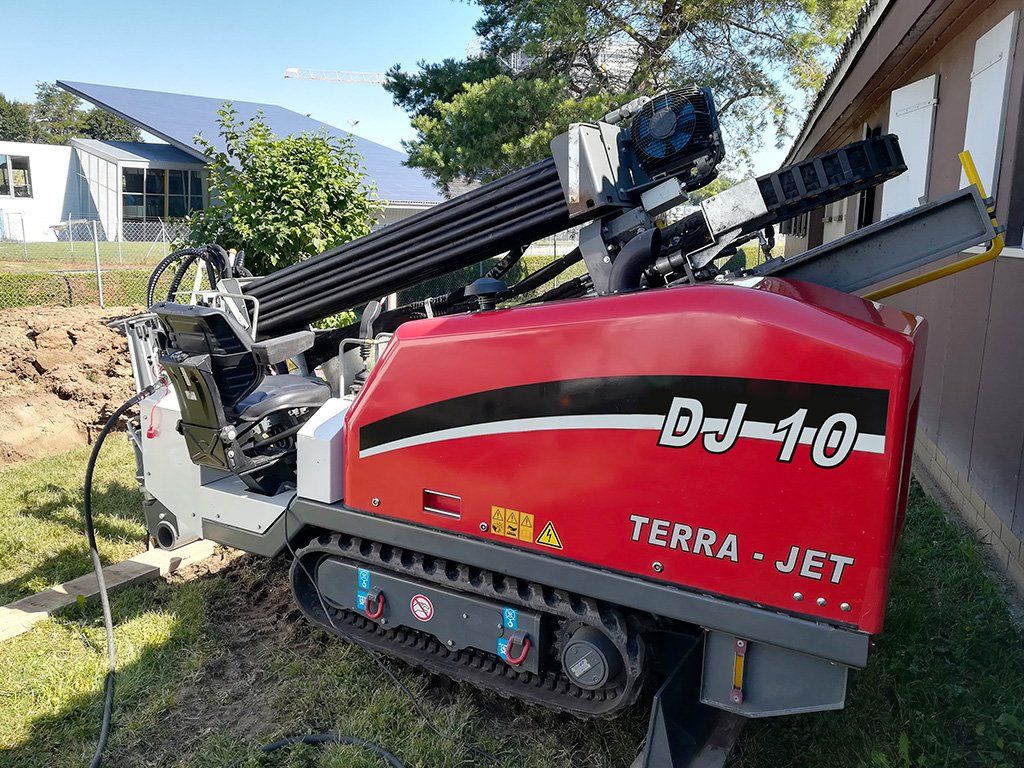 Forage horizontal dirigé HDD avec la Foreuse Horizontale Dirigée HDD TERRA-JET DJ10