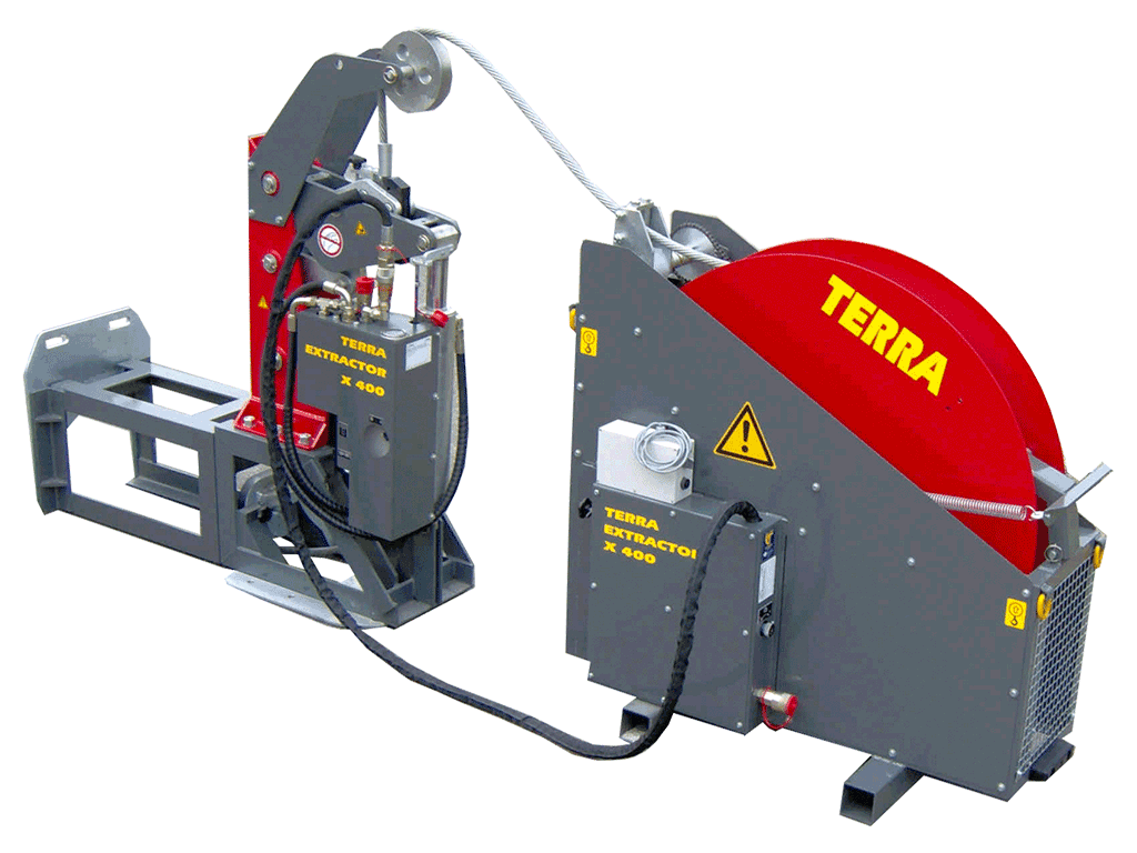 Machine de réhabilitation de canalisations par éclatement ou tubage, Éclateurs à câbleTERRA-EXTRACTOR X400