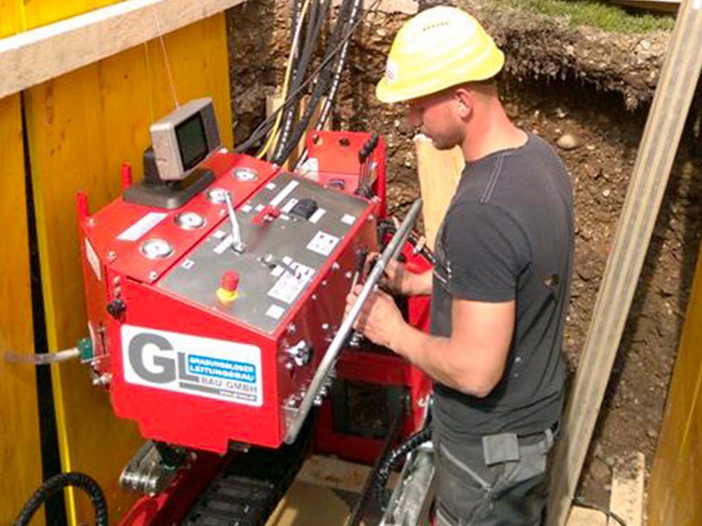 système de forage breveté ADBS de la Foreuse Horizontale Dirigée HDD de fond de fouille TERRA-PIT DJ18